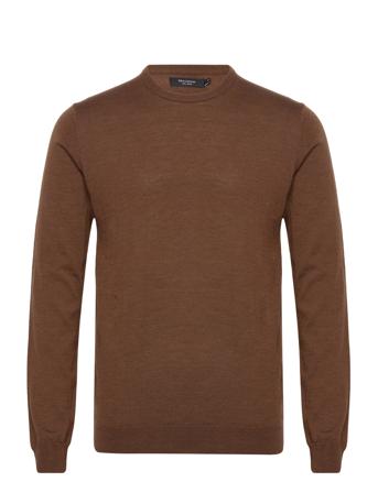Margrate Tops Knitwear Round Necks Brown Matinique