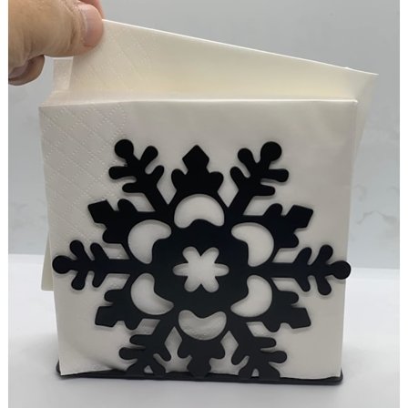 Servetthållare för bord, svart metallställ bord, kök, järnmatsal