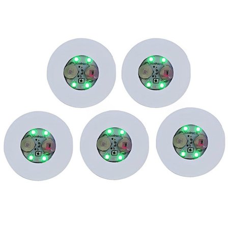 5 STK Flaske klistremerker Lys Glød LED Glass klistremerke GRØNN