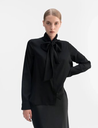 Ahlvar Gallery Miki Silk Blouse - Black - XS