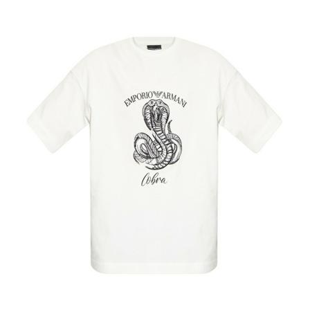 Emporio Armani T-shirt with logo Hvid, Herre T-shirts