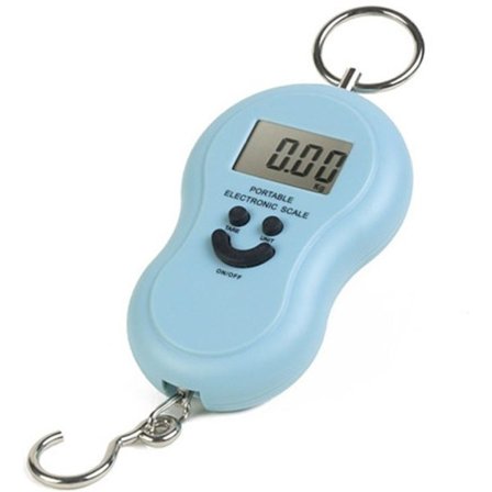 Ammattimainen kannettava elektroninen vaaka kalastuskoukulla, 40 kg per kotelo, eri värejä, 1 kpl