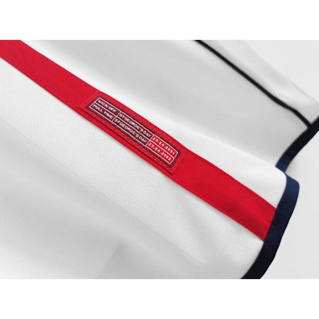 2002 England Home Retro Shirt No.4 Gerrard No.7 Beckham Fotbollströja qd