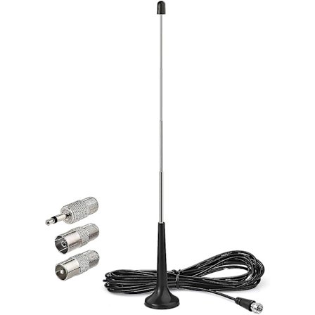 FM DAB Radio Antenne 75 Ohm F-plugg og 3 meter forlengelse