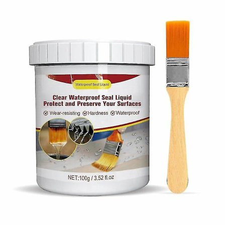 Klar tætningsmiddel væske, 2023 transparent vandtæt belægning middel med børste, usynlig vandtæt tætningsmiddel til indendørs og udendørs brug