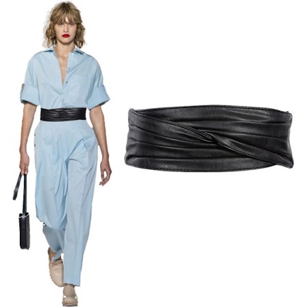 Brett Bälte för Dam, Justerbart, Bredt, Läderbälte