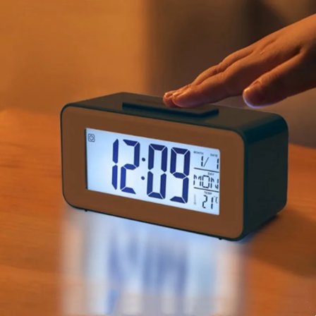Alarm Clock LED Digital Watch Backlight Snooze Mute Calendar Temperature Display Table Clock Electronic Desktop Alarm Clocks