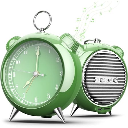 Vekkerklokke Bluetooth-høyttaler Smart med 9 naturlyd stemmemaskin Timer Alarm FM-radio