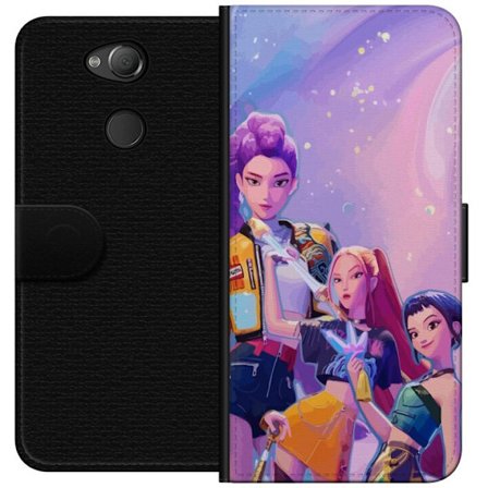 Kompatibelt Lommeboketui til Sony Xperia XA2 Futuristiske popdamer i neonfarger med magiske detaljer mot en drømmeaktig galaksebakgrunn