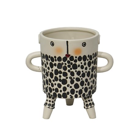 Keramisk plantekasse 19x13x19cm hvid