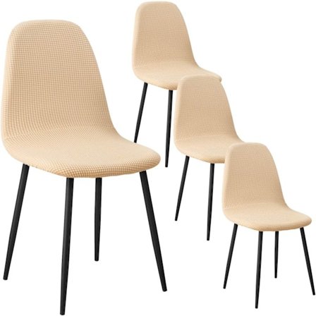 Skandinavisk Spisestol Betræk Jacquard Stretch Stolebetræk