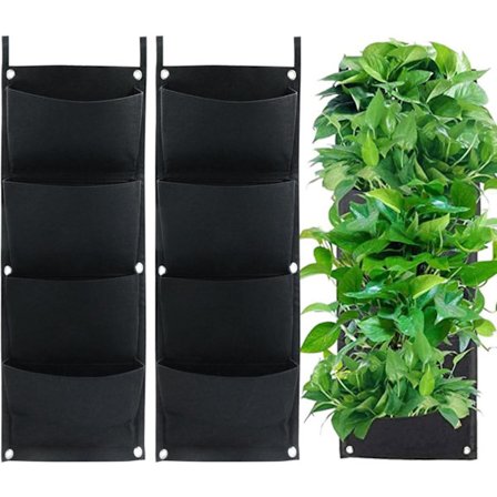 2 stk. lodrette hængende planteposer, planteposer, have hængende poser,