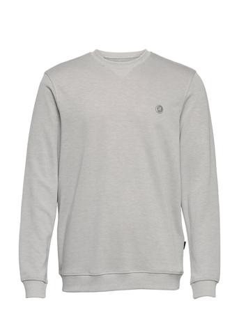 Jbs Of Denmark Badge Crew Nec. Sweat-shirt Genser Grå JBS Of Denmark