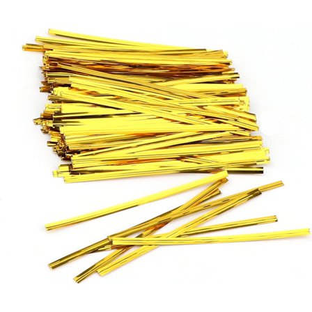 800 stk. 10 cm Metallic Twist Ties til Slikposer, Kaffeposer,