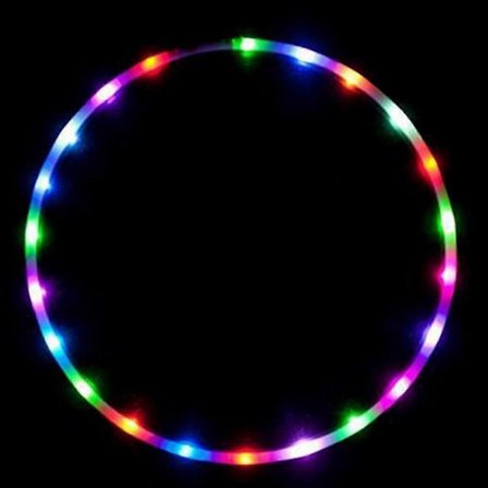 Farveskiftende LED Hulahopringe, Lysende Hulahopringe, Flerfarvede Dansehulahopringe, Bodybuilding