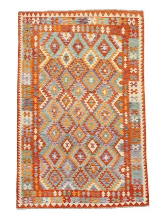 Orientalisk Kelim Afghan Old Style Matta 197X293 Ull, Afghanistan