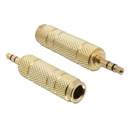 Adapter Stereo plug 3.5mm 3pin-Stereo jack 6.35mm 3pin metal