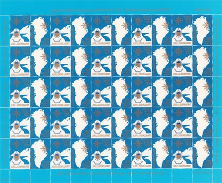 Grønland - Julemærkeark 1978 - Utakket øvre marginal - Ubrugt eller foldet