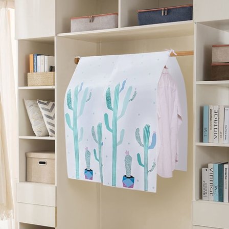 Vandtæt støvtæt hængende beklædningsbeskyttelsesposer, EVA gennemsigtig fugtbestandig støvbeskyttelse til garderobeskab bøjle rejseopbevaring