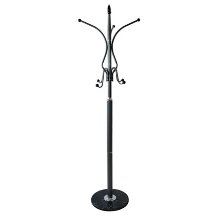 Stående klädhängare Model Marble - 8 krokar, marmorbas | Färg: Grå | Mått: 180x53x53 cm