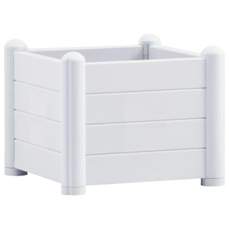 Vidaxl Upphöjd Odlingslåda Pp Vit 43x43x35 Cm Vit