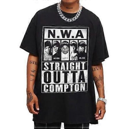 T-shirt Rap Hip Hop Straight Outta Compton Nwa Unisex Størrelser S-3XL Herre T-shirt T2649