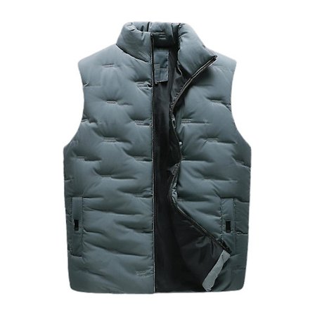 Herre Casual Body Warmer Vest Toppe Vinter Varm Vatteret Quiltet Ærmeløs Gilet