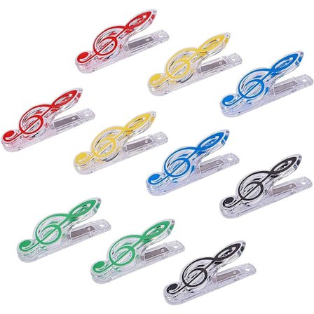 10-pakke klare plastnoter for sider og noter