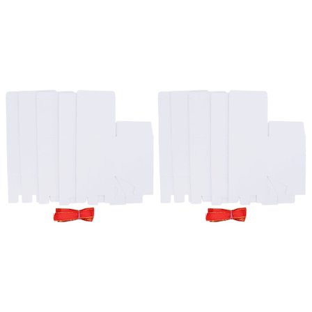 10 stk. brudepige gaveæske Tetragonum DIY brudegaveæske med bånd Matte genanvendelige gaveæsker til produktdisplay Hvid