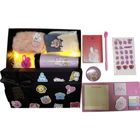 Presentförpackning med 10 st BT21 Cooky-flaska 350 ml anteckningsblock anteckningsblock