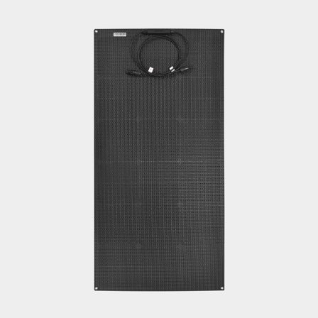 Solcelle til båd - Fleksibel solcelle Juni Solar 100W Junction Box Black Edition, 100 W, monokrystallin, 12 V, 1040 x 520 x 3 mm, sort