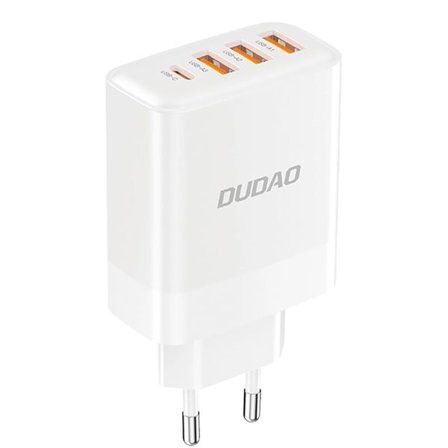 Dudao USB-laturi 3xUSB-A ja 1xUSB-C PD 20W - Valkoinen