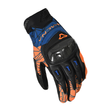 Gants Moto Macna Rocco Orange/Bleu XL