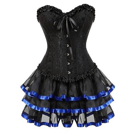 Seksikäs Korsetit Mekot Naisille Plus Size Puku Overbust Burleski Korsetti Ja Minihame Set Tutu Corselet -a