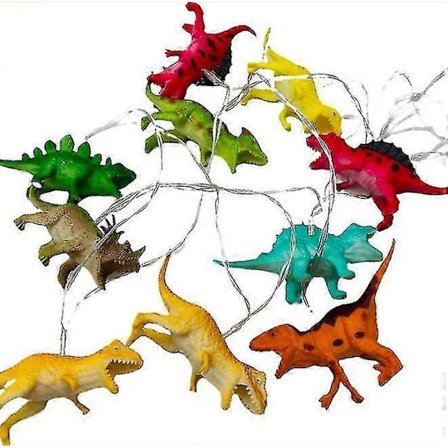 Dinosaur Lyskæde, Dinosaur Værelsesindretning til Drenge, Dinosaur Lampe Festartikler til Telt Have Terrasse