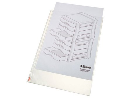 ESSELTE Plastficka, A3, stansad, 80 mikrometer, polypropylen, jämn, 11 hål, genomskinlig 50/fp - Lyreco - Kontorsmaterial - Mappar och plastfickor - 