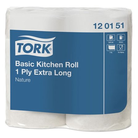 TORK Hushållspapper Universell köksrulle, rulle, 1-lagers, 20 cm x 97 m, vit 2/fp - Lyreco - Städ och hygien - Toalettpapper och torkpapper - 
