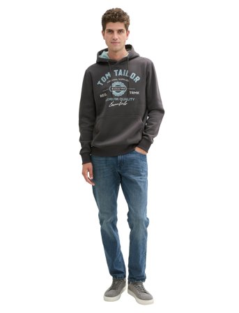 Tom Tailor Hoodie With Print - Grey - XL