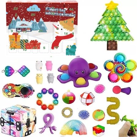 Ny stil Fidget Pop-adventskalender, julegaver