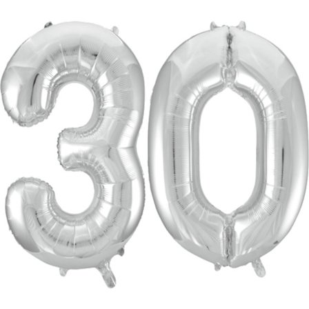 Stora 102 cm (40 ") silverfolieballonger för 16 till 60-årsdagar