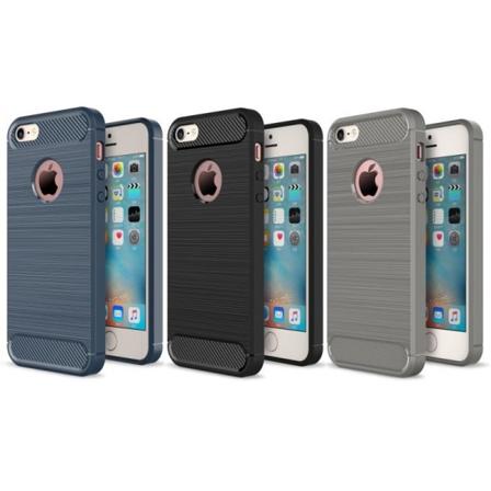 Iphone 5/5s/se Stöttåligt Stötdämpande Skal Slimcarbon Svart