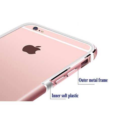 iPhone 6/6S Plus - Stilren Bumper i Aluminium och Silikon