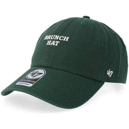 47 Brand - Grön unconstructed Keps - Base Runner Clean Up Cap-Phrase-Dark Green Dad Cap @ Hatstore