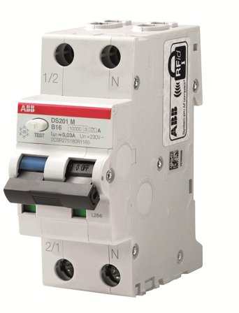 ABB 2CSR275180R0104 Personskyddsautomat 10kA, C-karakteristik, typ A DS201M C10 A10, Anslutningsdon & kablar