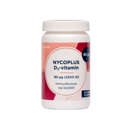 Nycoplus D3-vitamin 80 mcg tabletter 100 stk