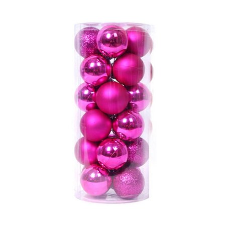 Julekuglepynt 24 stk./æske Juletræspynt til ferie Bryllup Hjemmeindretning