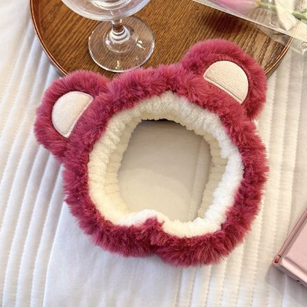 Strawberry Bear Pehmokorvat pääpanta sarjakuva kasvojen pesu liukumaton