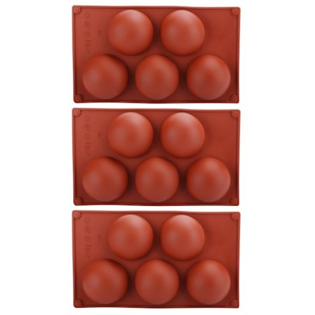 Halvklot Silikonform för DIY Varm Choklad Mousse Tårta (3 ST)