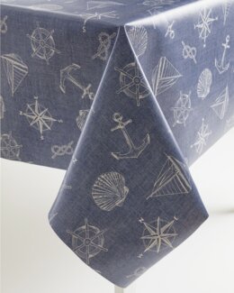 Voksduk Marina metervare Blå