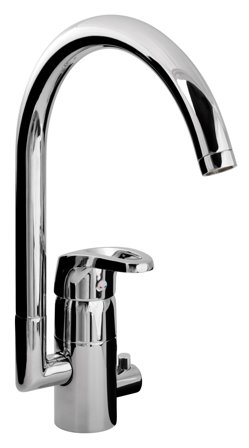 Gelia Aero Kjøkkenbatteri forkrommet Med stoppventil, Baderom